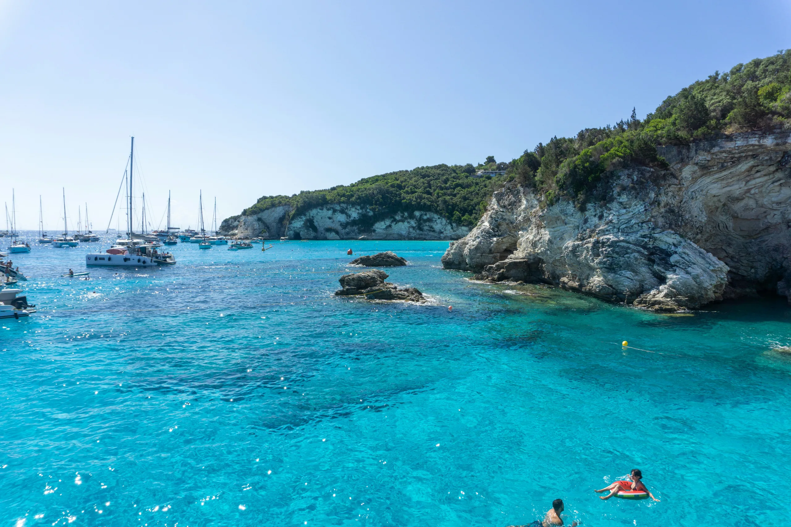 Luxury catamaran sailing in the Greek islands